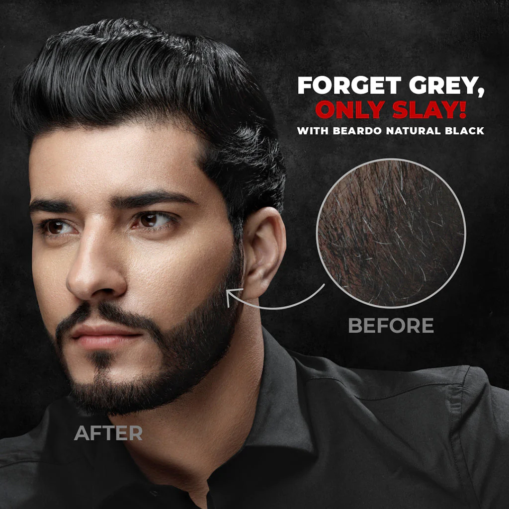 Beard Color for Men - Natural Black - Image 3