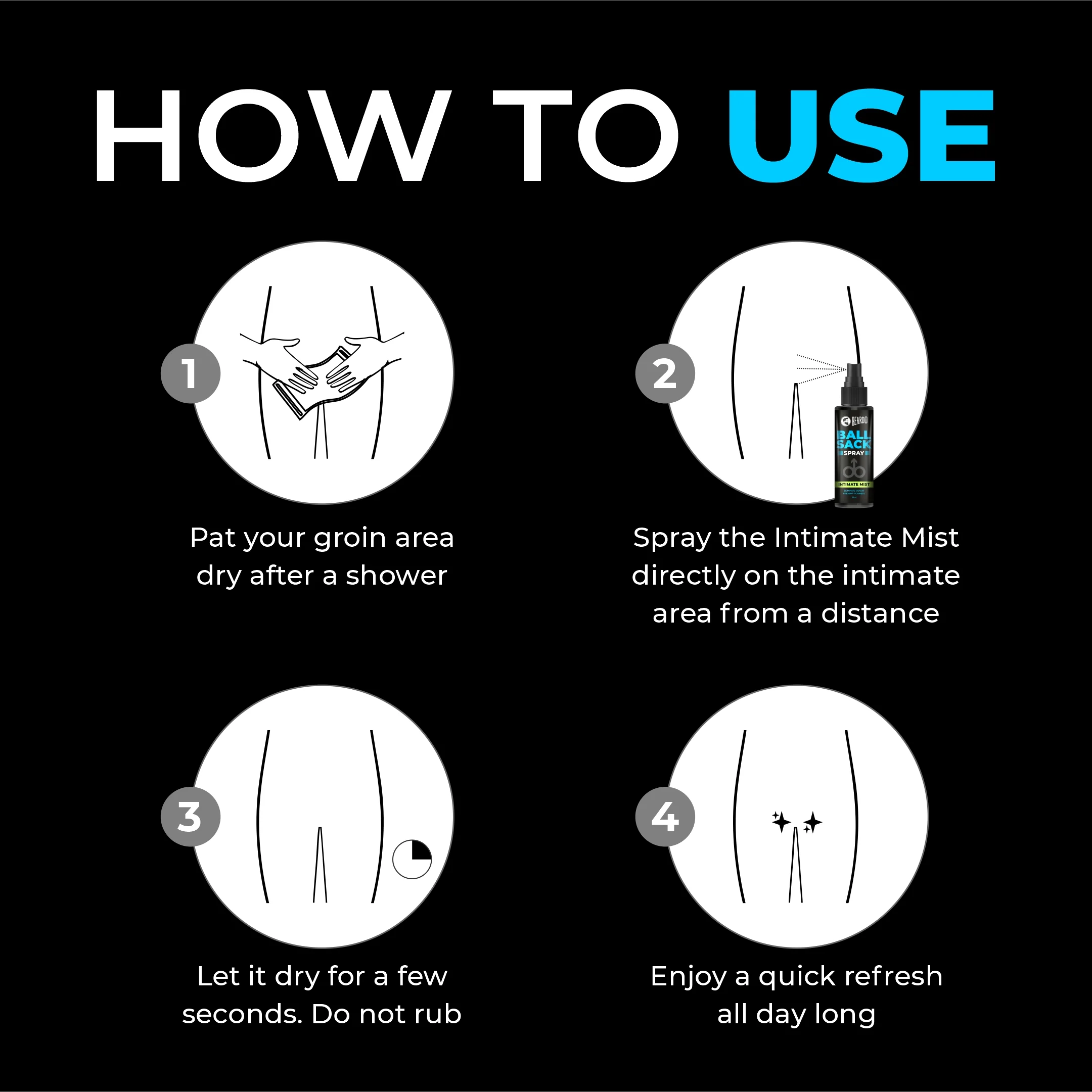 Ball Sack Spray - For Fresh & Dry Balls - Image 4