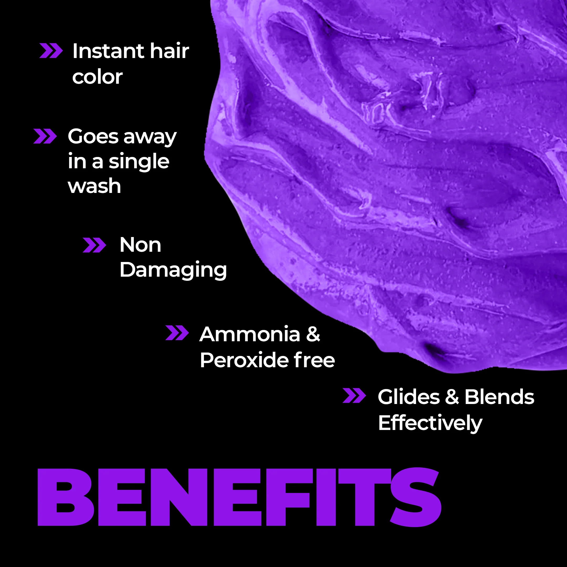 Dye Hard Temporary Hair Color Metallic Purple (25g) - Image 3