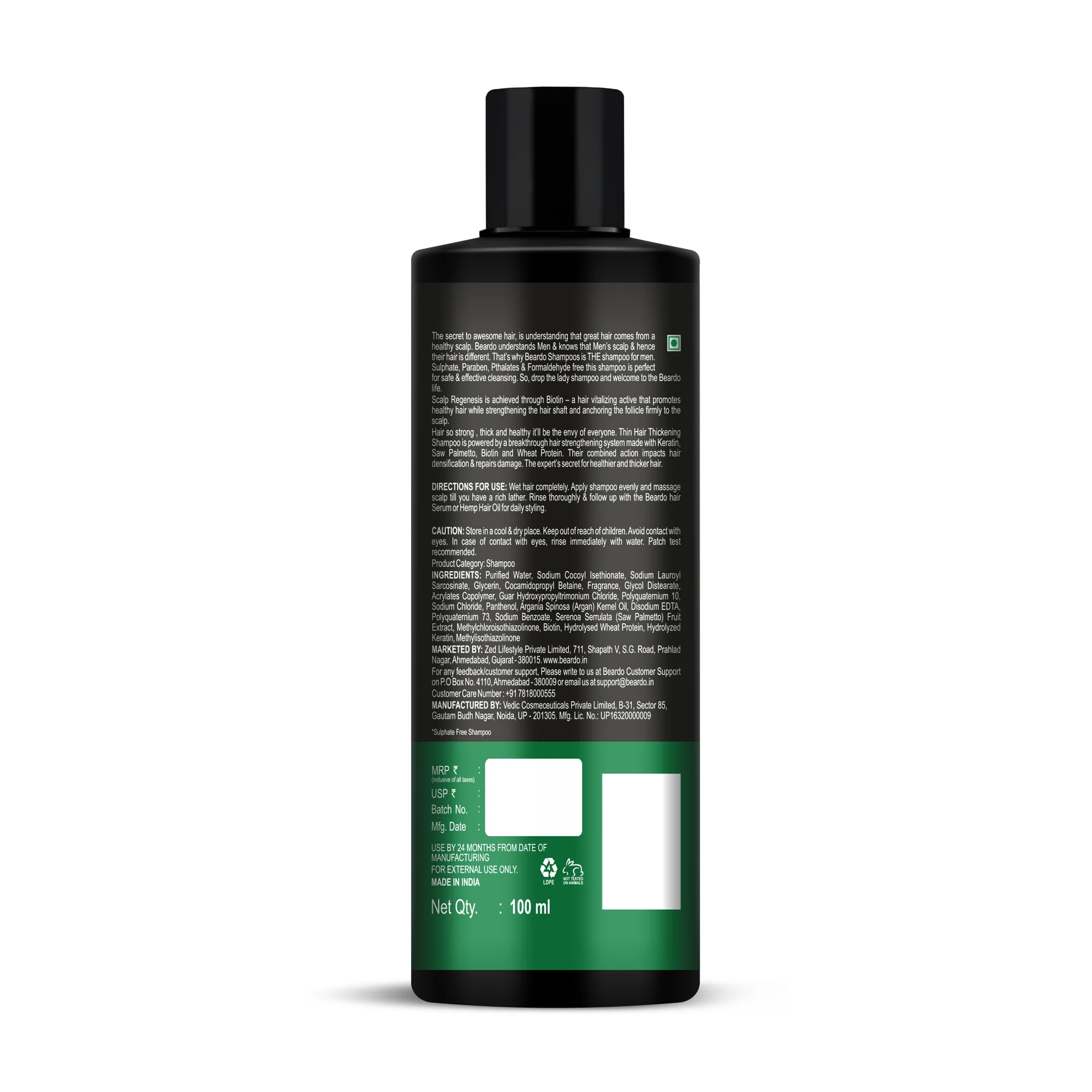 Hair Thickening Sulphate Free Shampoo (100ml) - Image 8