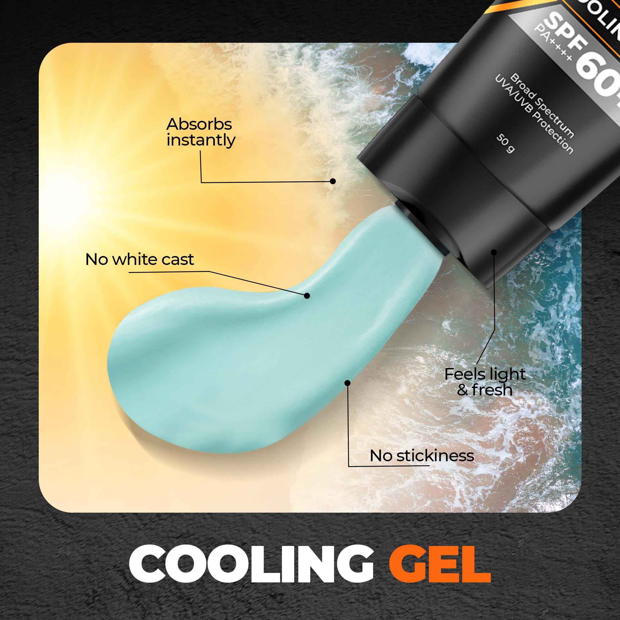 Max Sunscreen Cooling Gel SPF 60 (50g) - Image 3