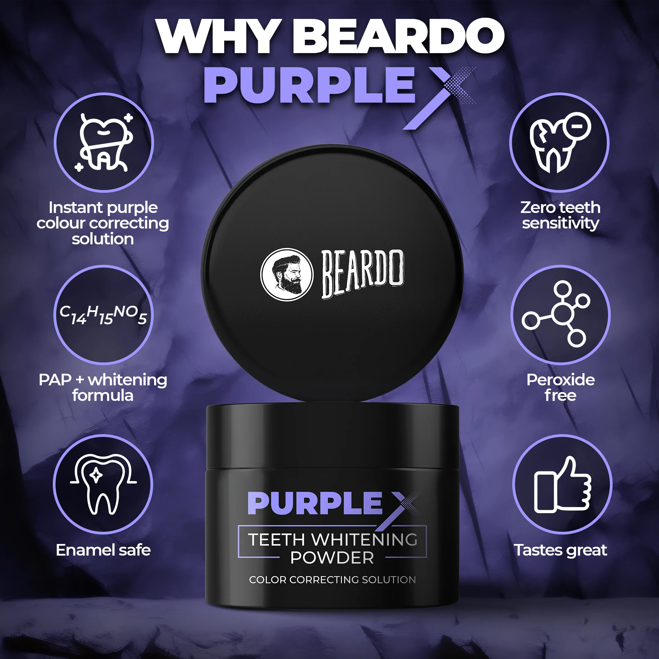Purple X Teeth Whitening Powder (50g) - Image 5