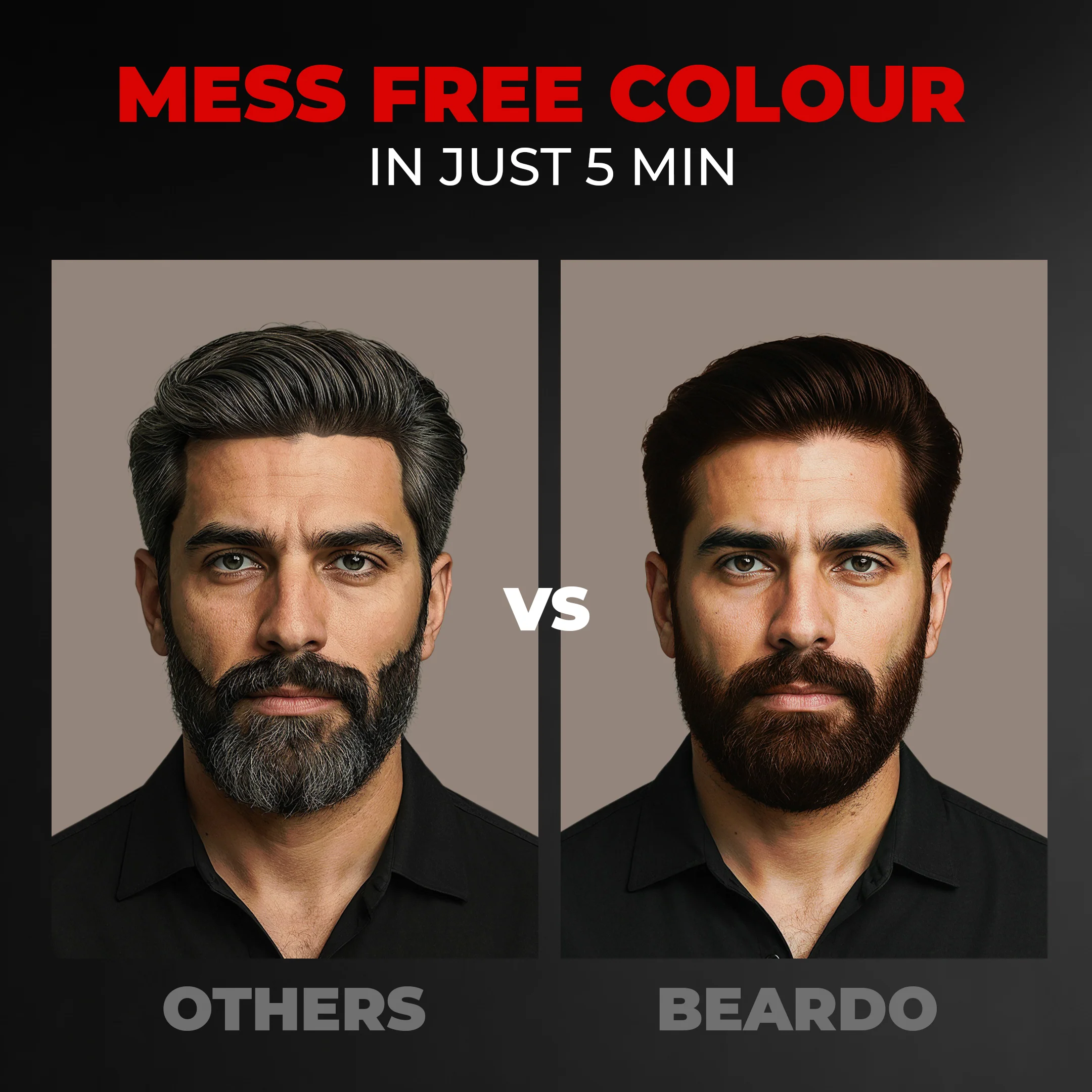 Shampoo Color for Hair and Beard (Dark Brown) - Image 3