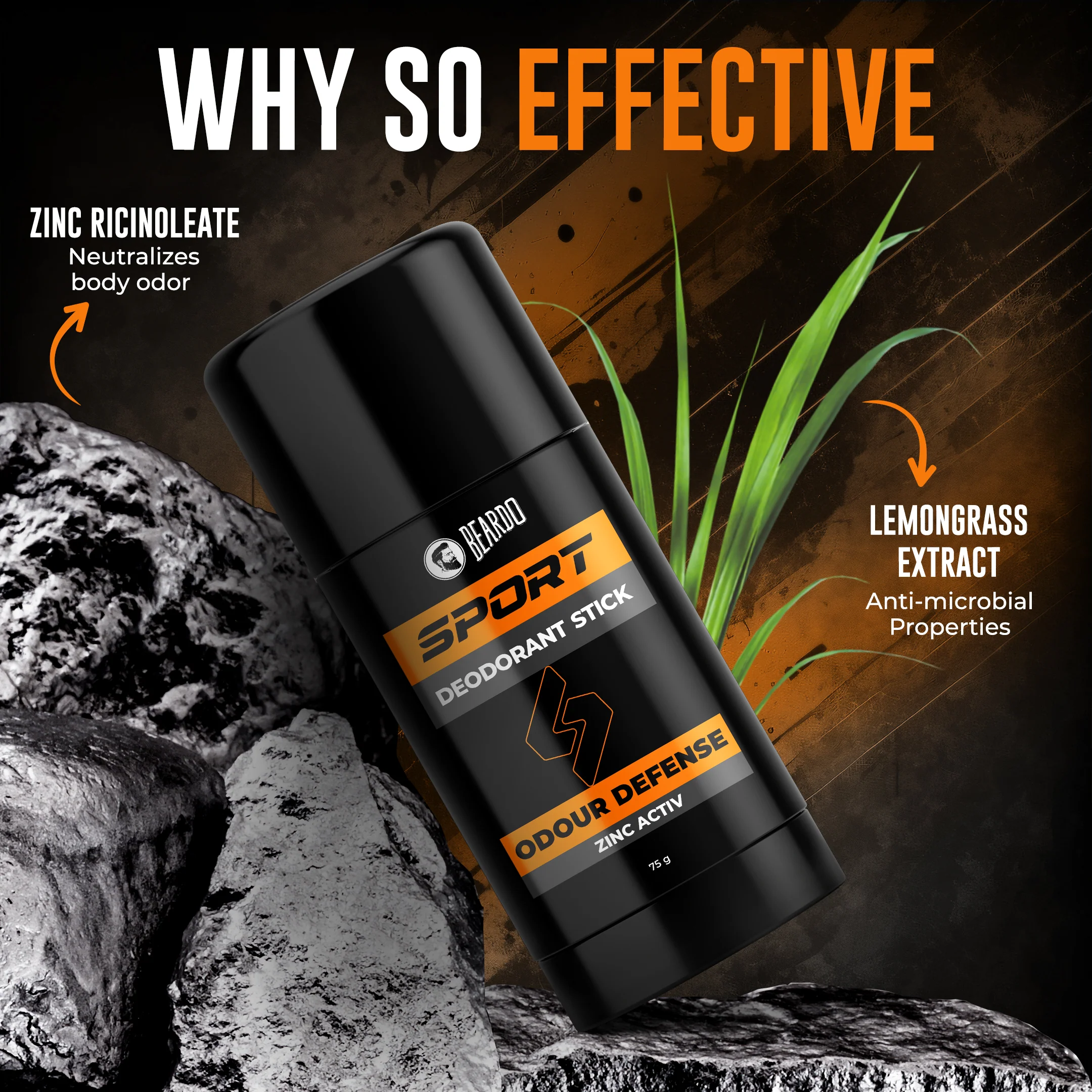 Sport Deodorant Stick (75g) - Image 3