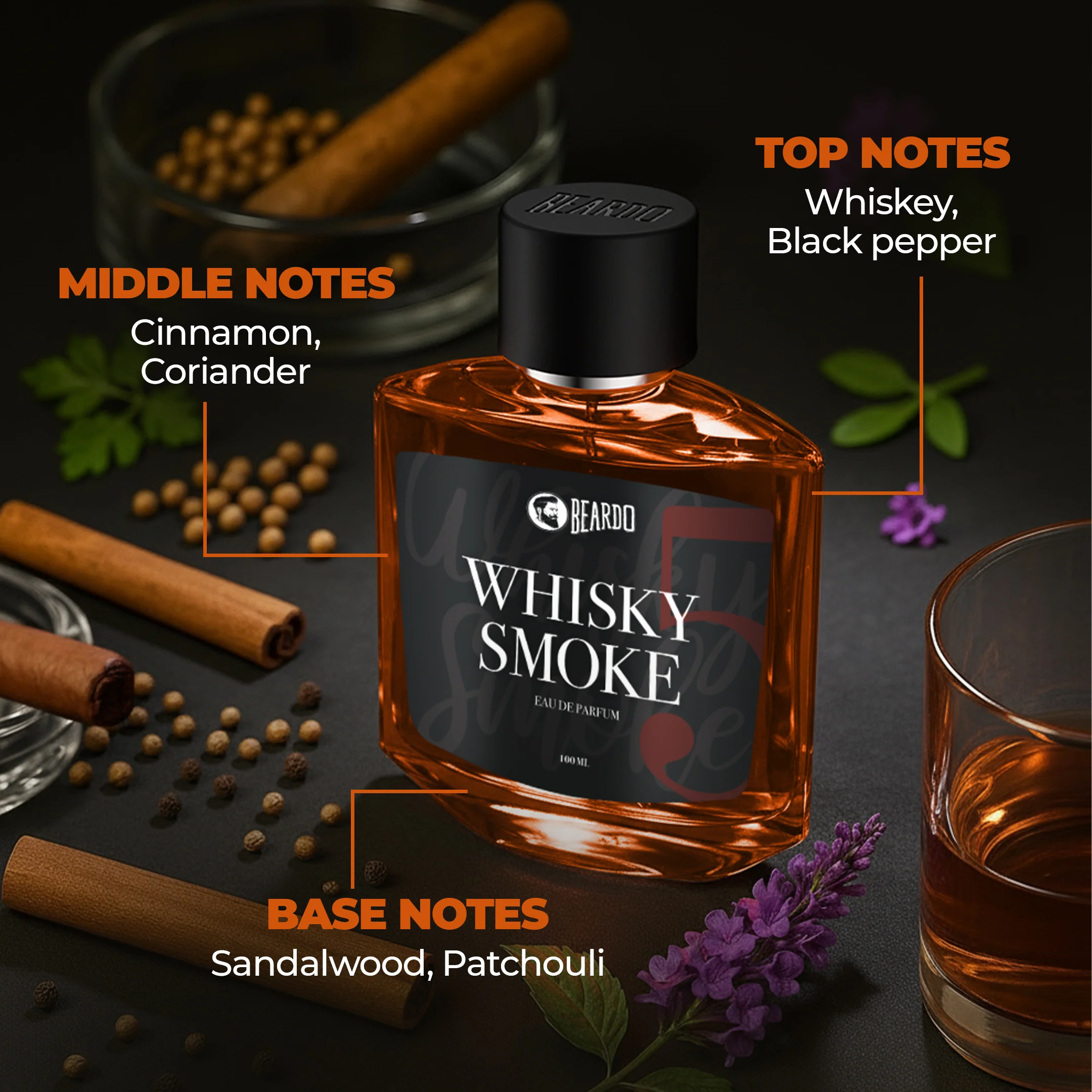 Whisky Smoke Perfume EDP 100ml & 50ml Combo - Image 4