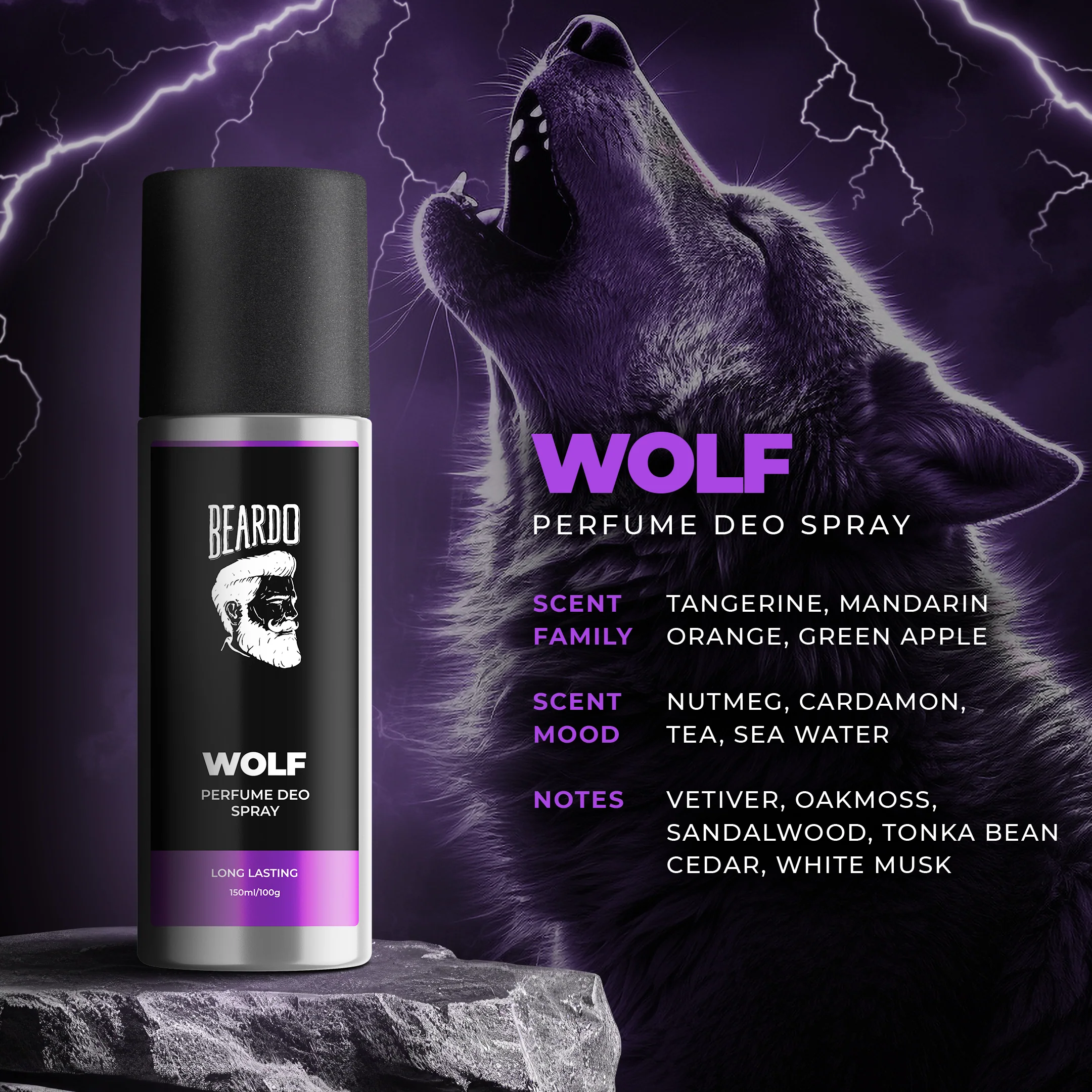 Wolf Perfume Deo Spray (150ml) - Image 5