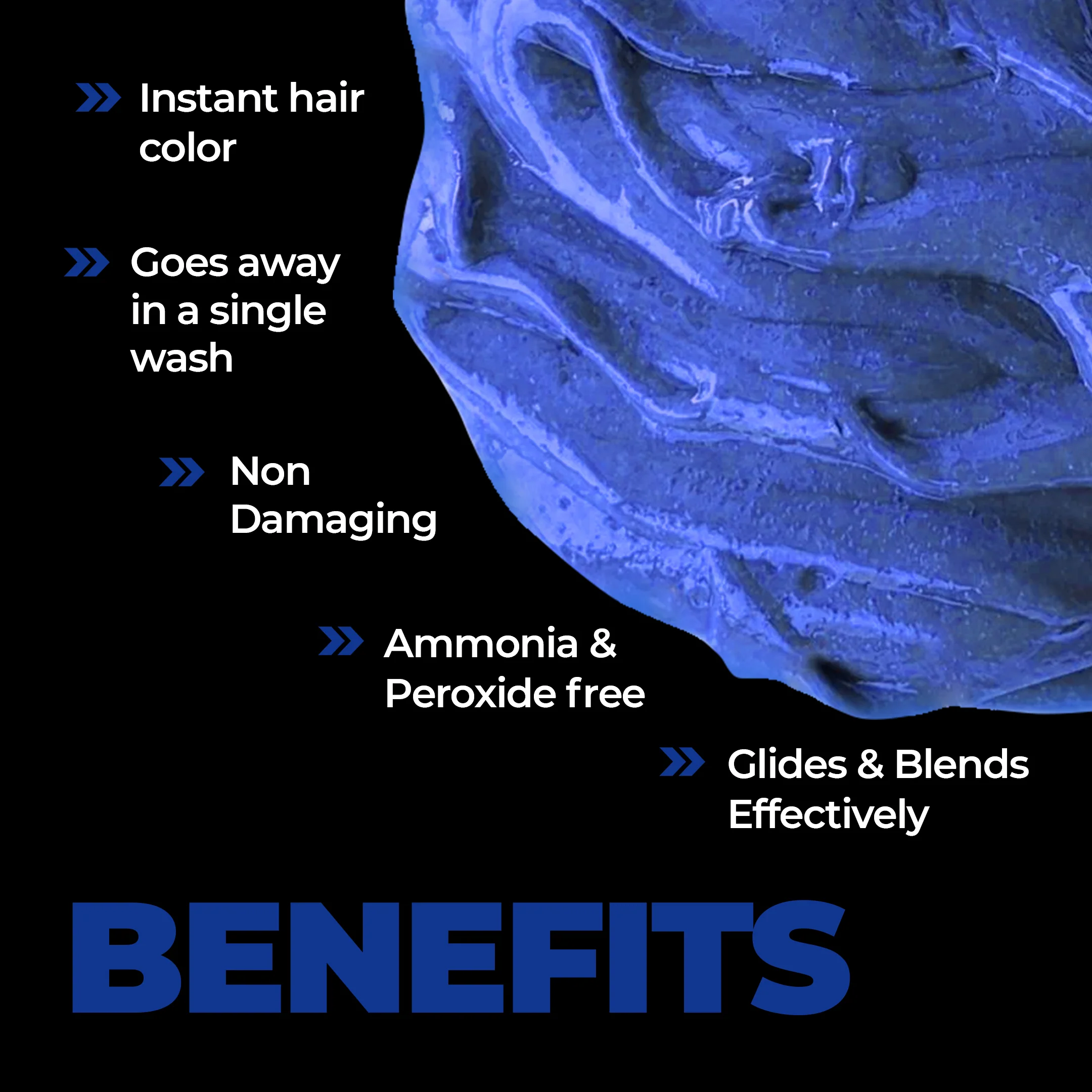 Dye Hard Temporary Hair Color Metallic Blue (Pack of 2) - Image 4