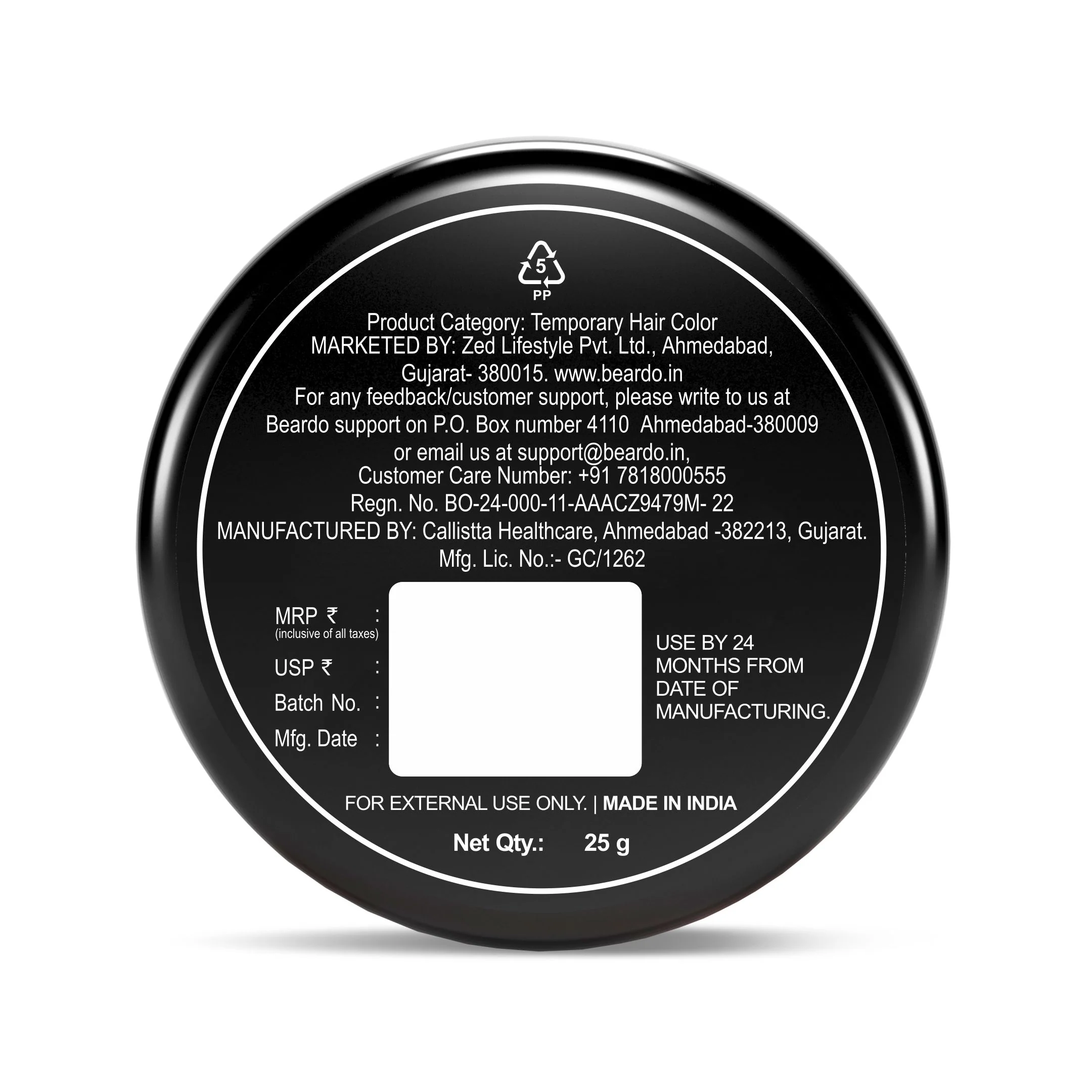 Dye Hard Temporary Hair Color Metallic Purple (25g) - Image 8