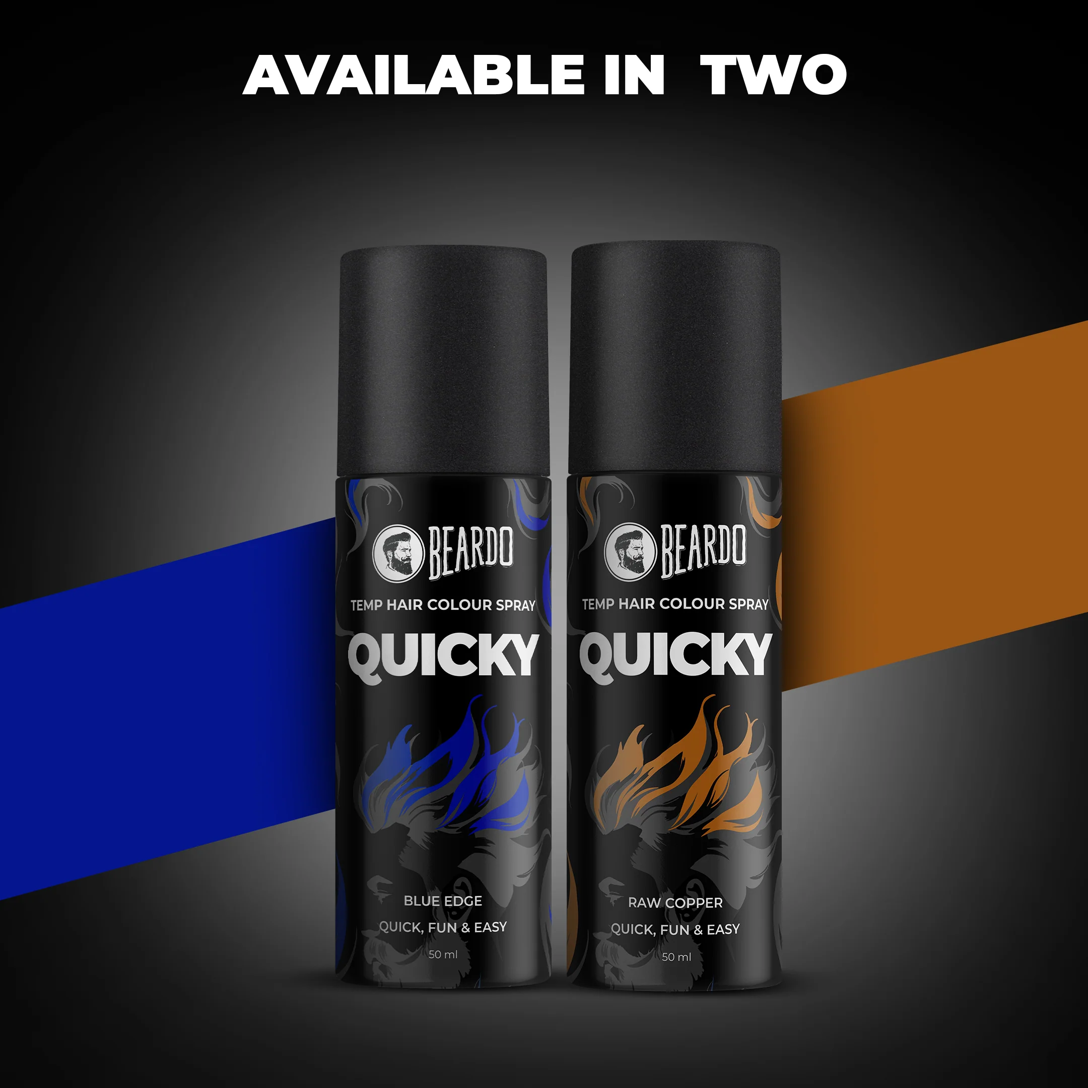 Quicky Temp Hair Color Spray Raw Copper (50ml) - Image 7