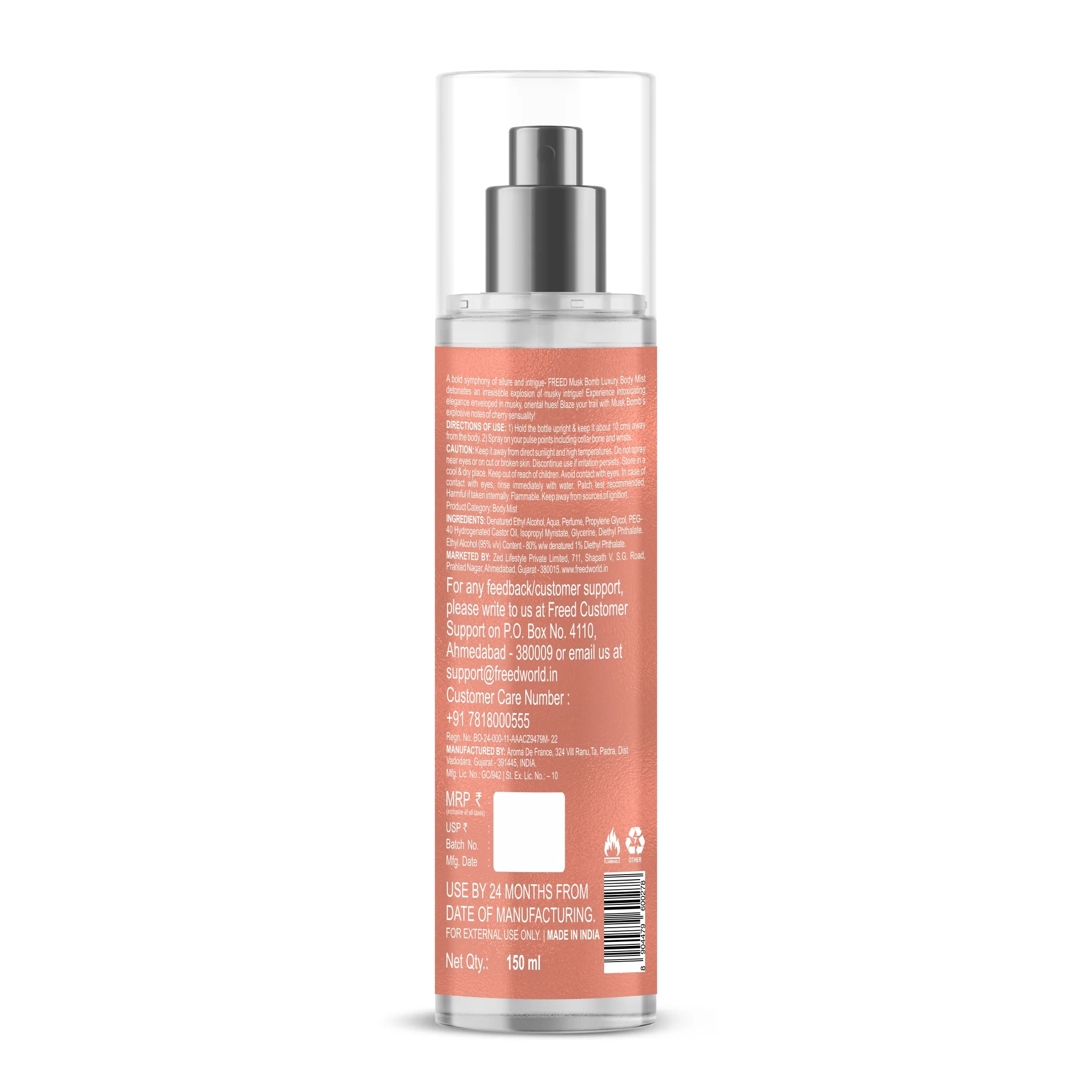Freed Musk Bomb Luxury Body Mist (150ml) - Image 10