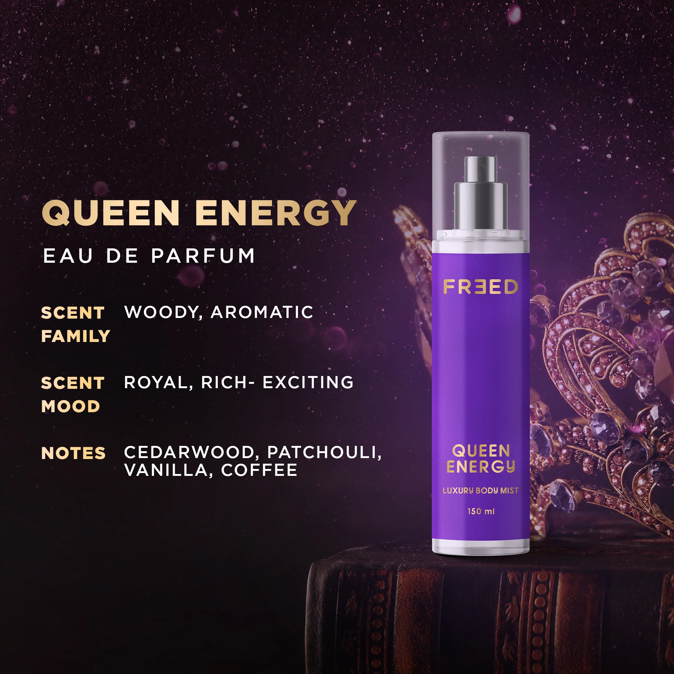 Freed Queen Energy Luxury Body Mist (150ml) - Image 8