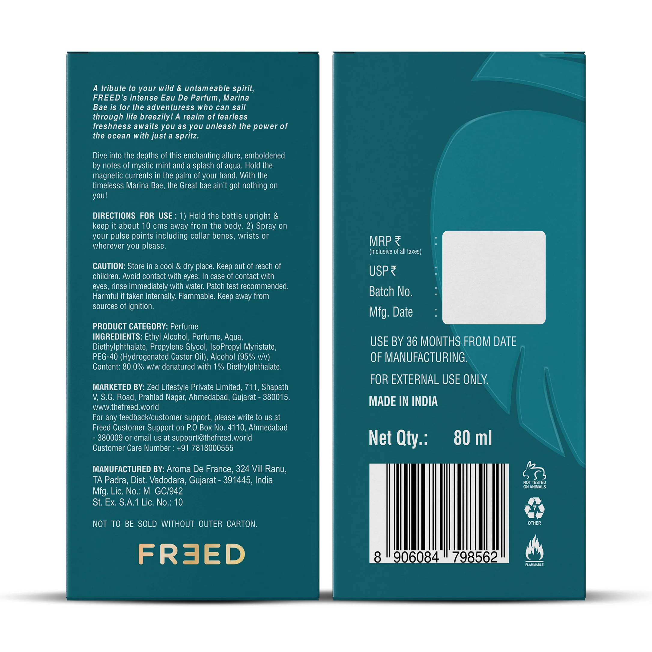 Freed Marina Bae Eau De Parfum Intense (80ml) - Image 10