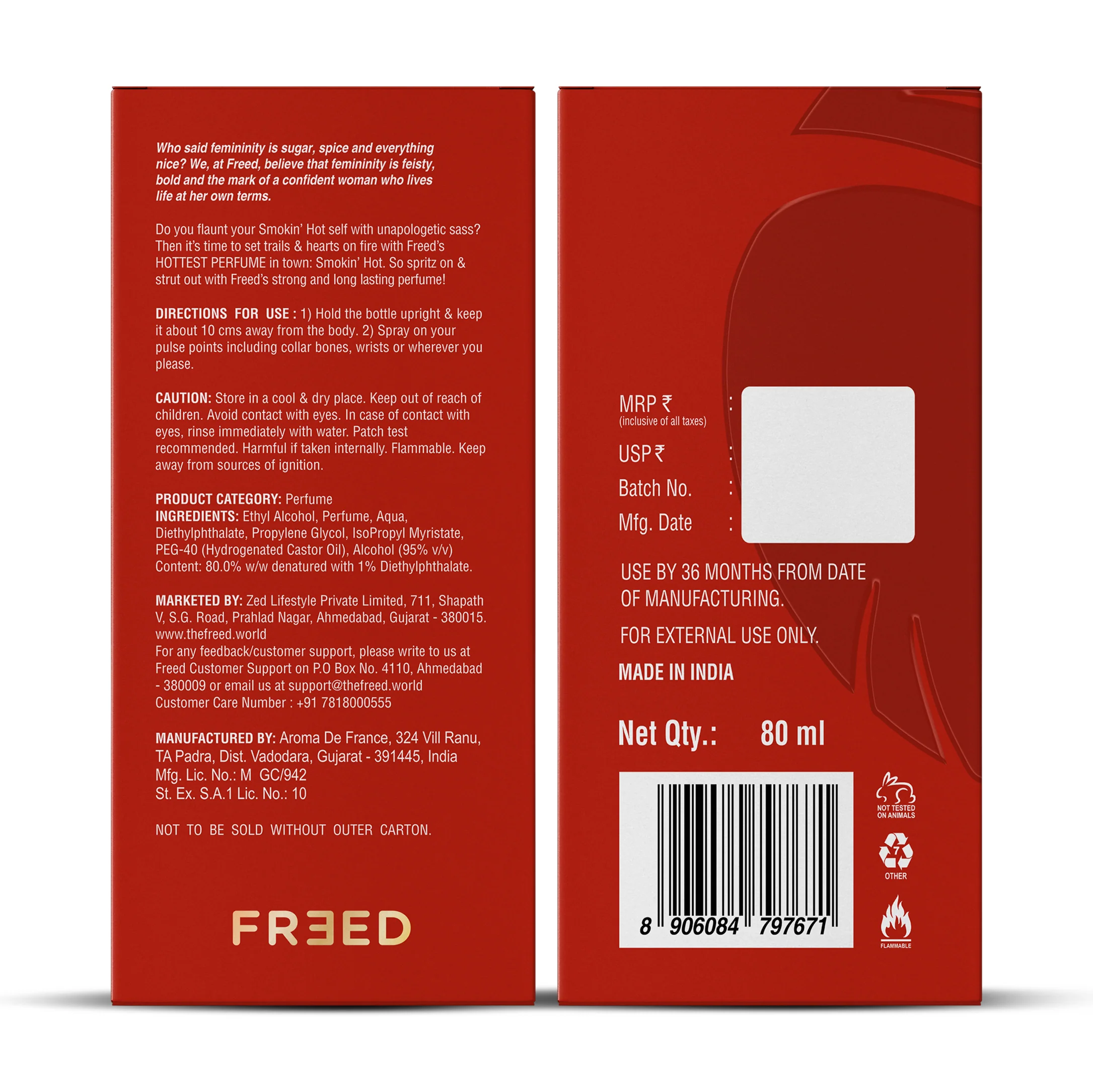 Freed Smokin' Hot Eau De Parfum Intense (80ml) - Image 10