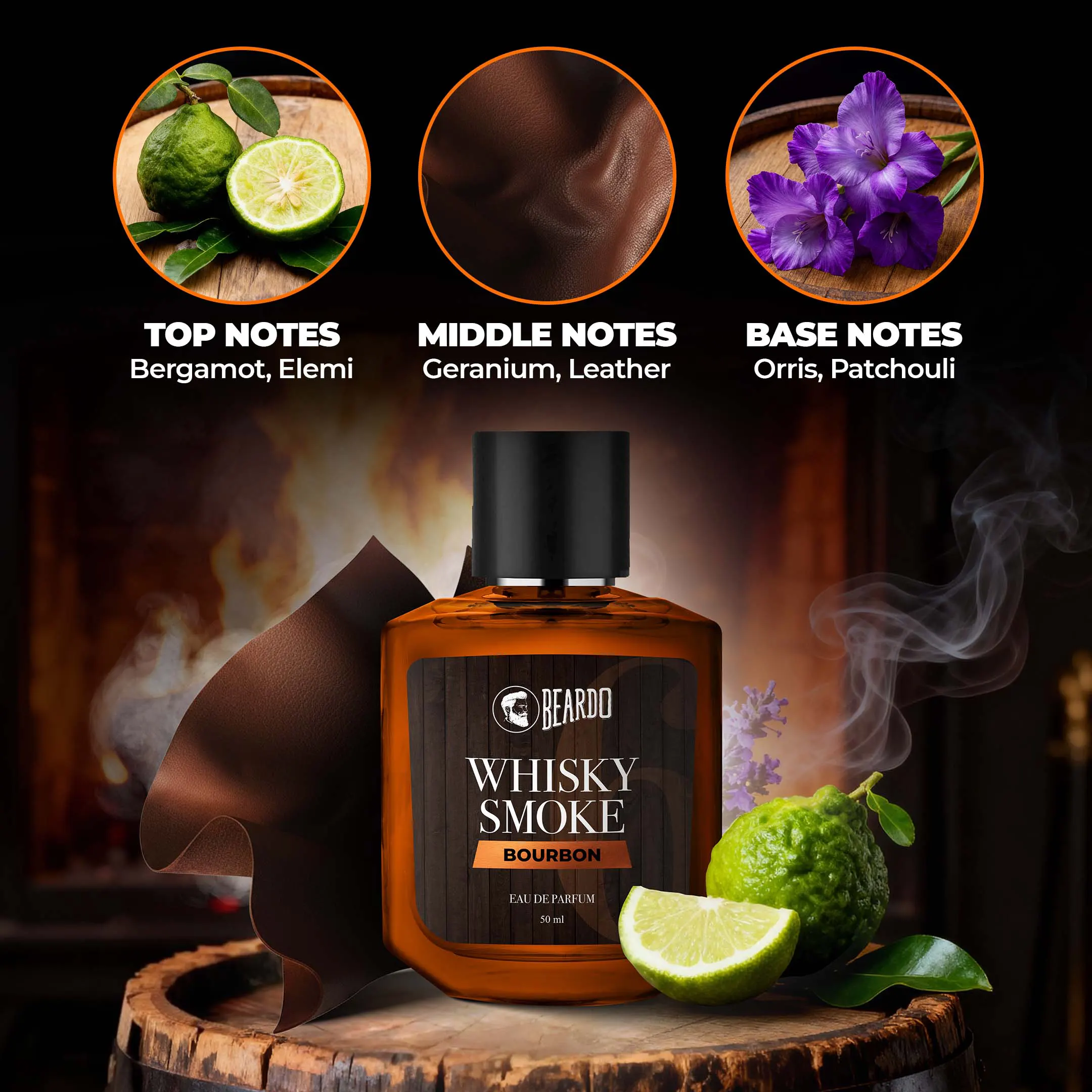 Whisky Smoke Bourbon Perfume EDP (50ml) - Image 3